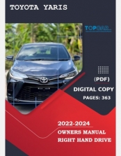 TOYOTA YARIS 2022 2023& 2024 OWNERS MANUAL